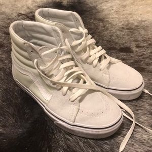 Light green suede vans high tops